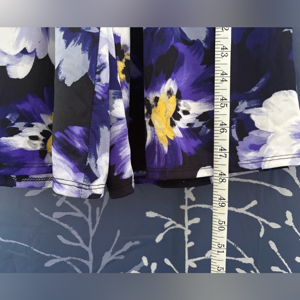 Nina Leonard Vibrant Purple Floral Jumpsuit - Picture 7 of 9